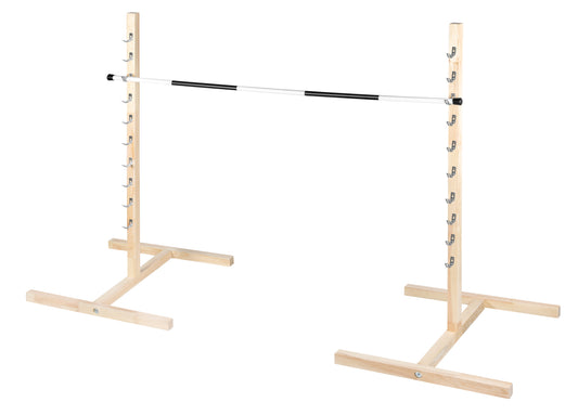 Przeszkoda Hobby Horse Drewniana Naturalna 120 cm z Tyczką - STANDARD
